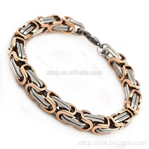 2017 wholesales gold plating chain unique design mens chain bracelet